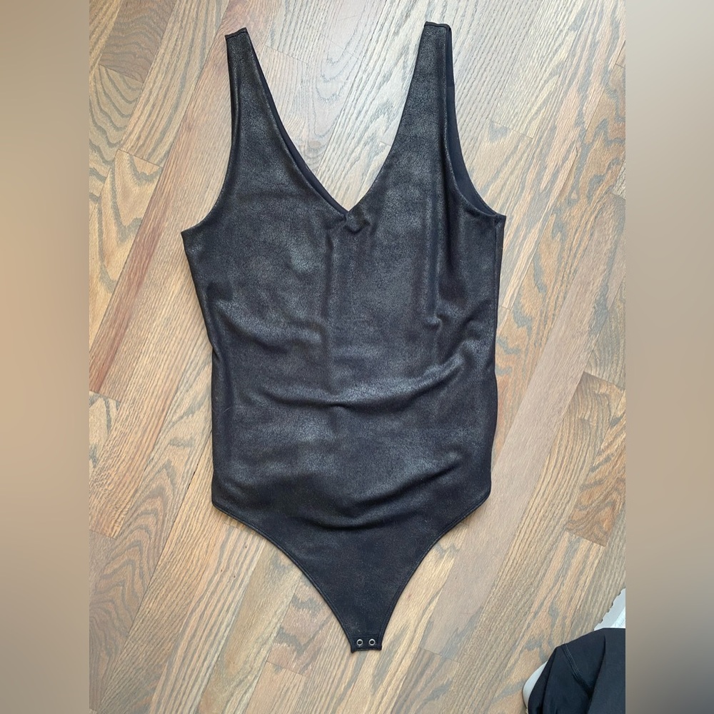 Abercrombie Faux Leather Bodysuit